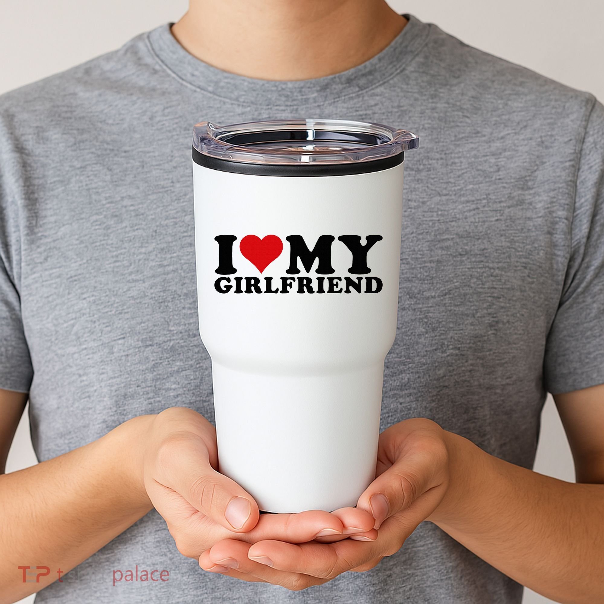 I Love My Girlfriend Gf I Heart My Girlfriend GF White  Tumbler