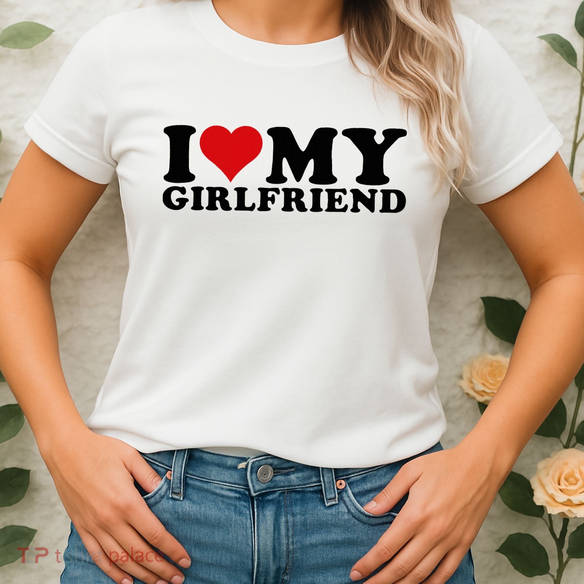 I Love My Girlfriend Gf I Heart My Girlfriend GF White  Women's T-Shirt