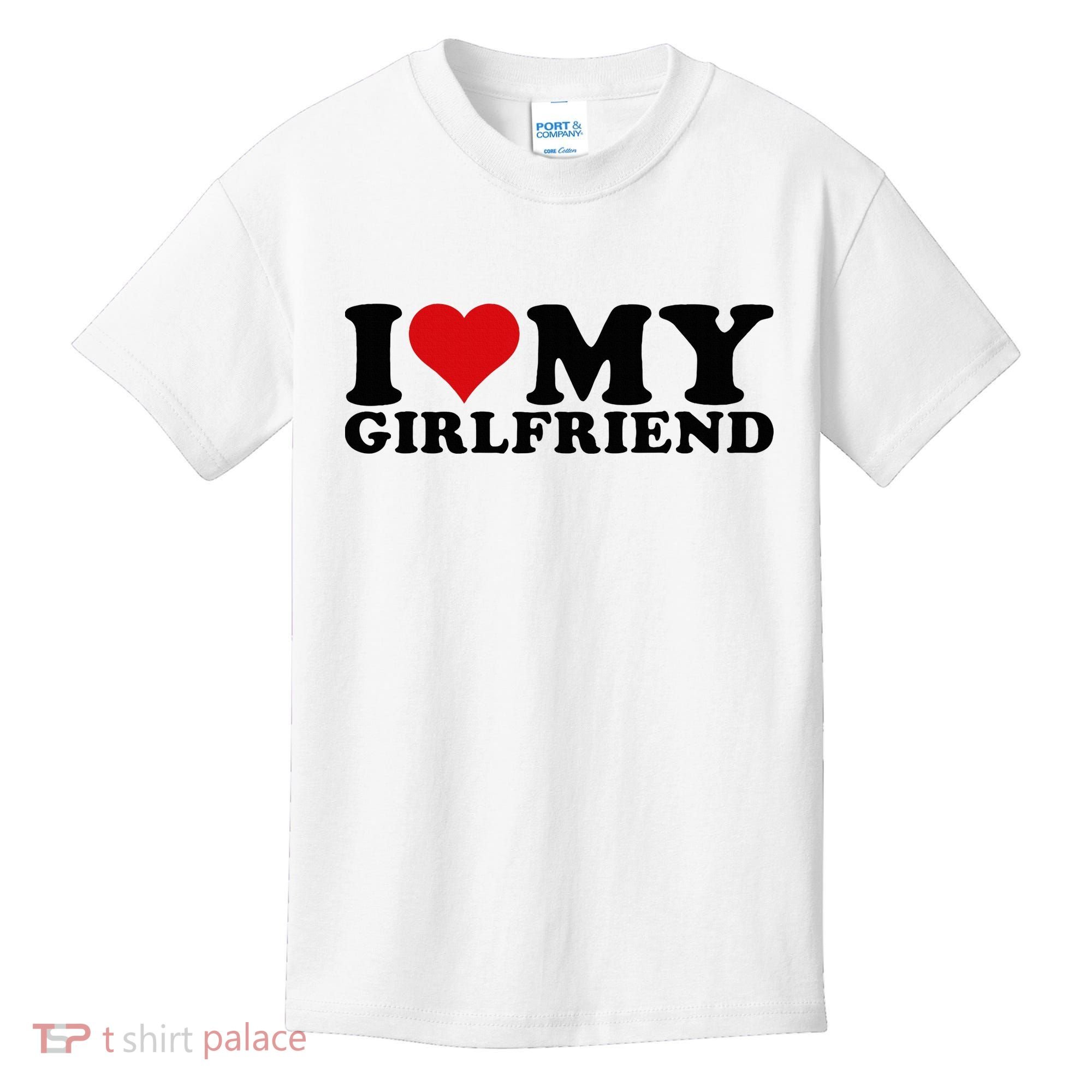 I Love My Girlfriend Gf I Heart My Girlfriend GF White  Kids T-Shirt