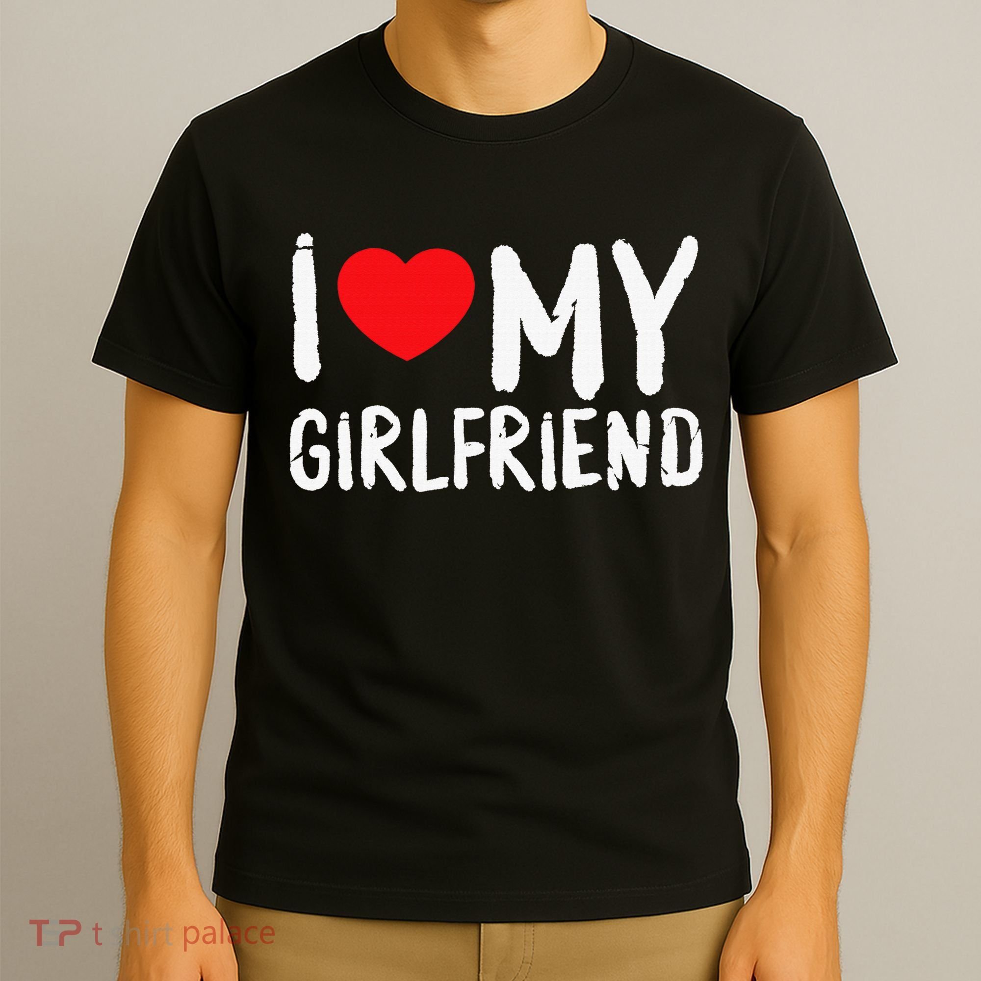 I Love My Girlfriend GF, Red Heart Love Funny Valentine T-Shirt