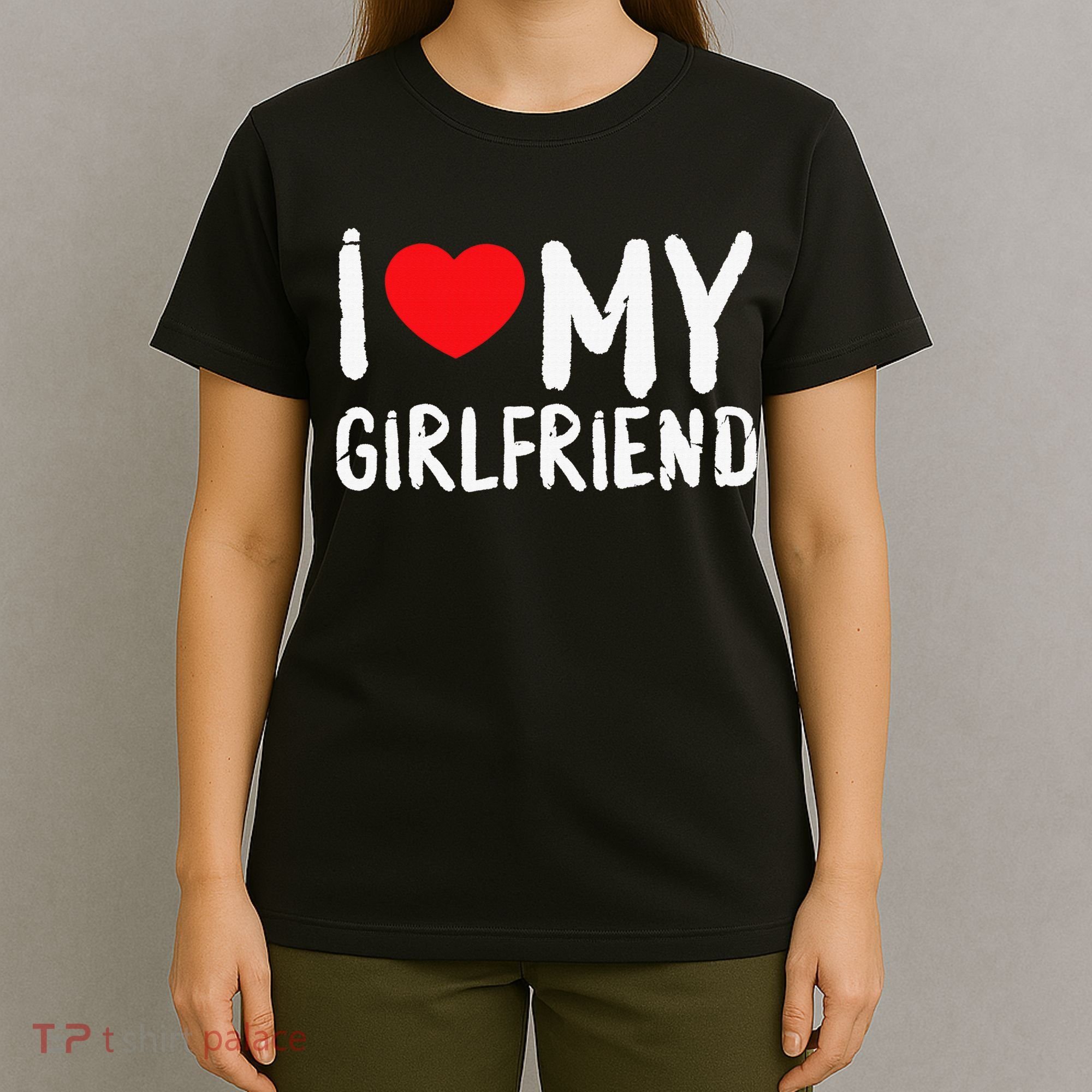 I Love My Girlfriend GF, Red Heart Love Funny Valentine T-Shirt