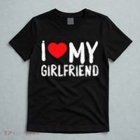 I Love My Girlfriend GF, Red Heart Love Funny Valentine T-Shirt thumb 5