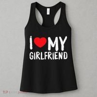 I Love My Girlfriend GF, Red Heart Love Funny Valentine Women's Tank Top thumb 3