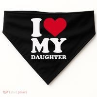 I Love My Daughter USA-Made Doggie Bandana thumb 0