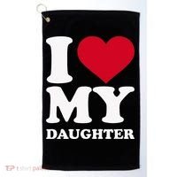 I Love My Daughter Golf Towel thumb 0
