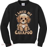 I Love My Cavapoo Dog Lover Cavoodle Owner Kids Sweatshirt thumb 0