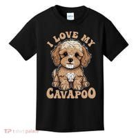 I Love My Cavapoo Dog Lover Cavoodle Owner Kids T-Shirt thumb 0