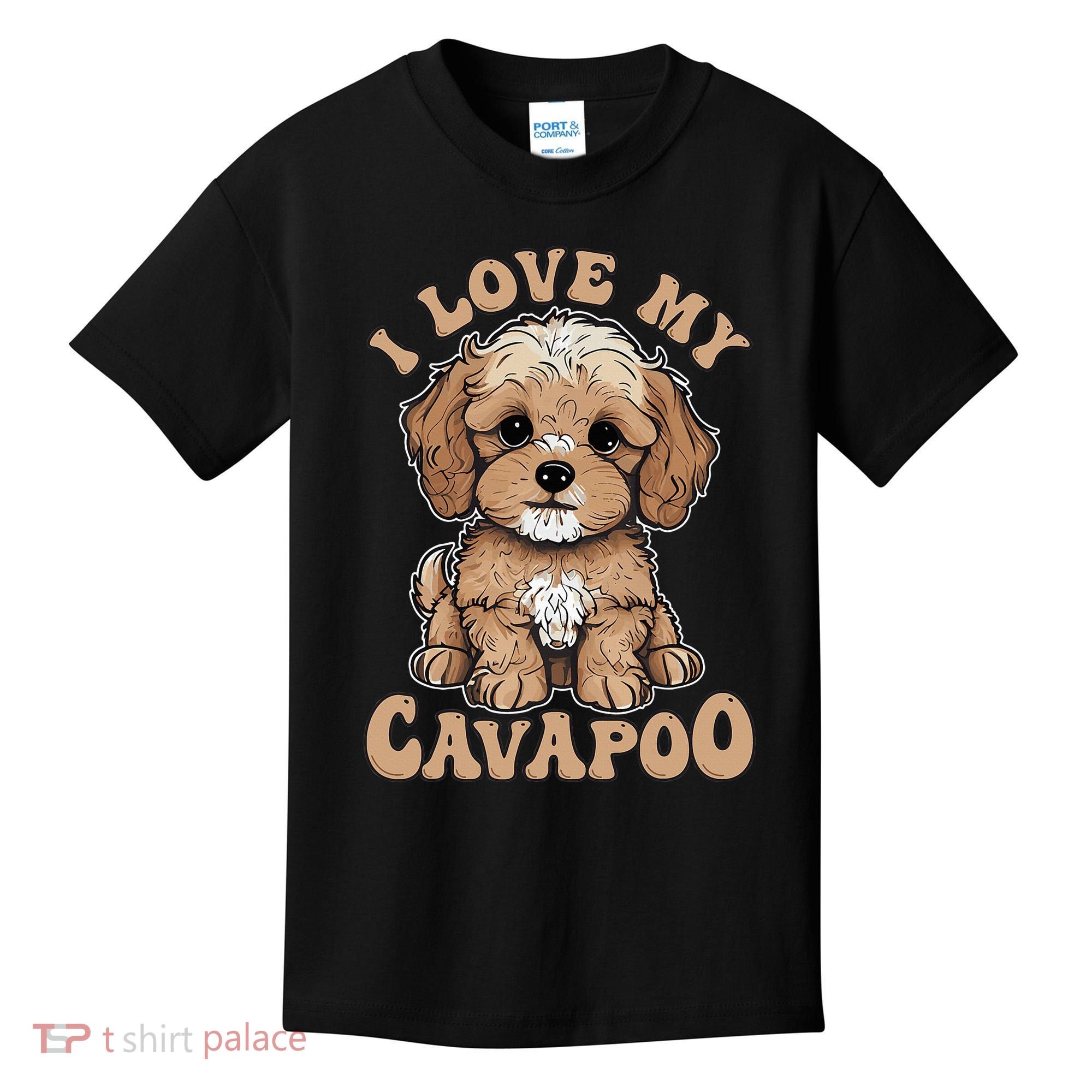 I Love My Cavapoo Dog Lover Cavoodle Owner Kids T-Shirt