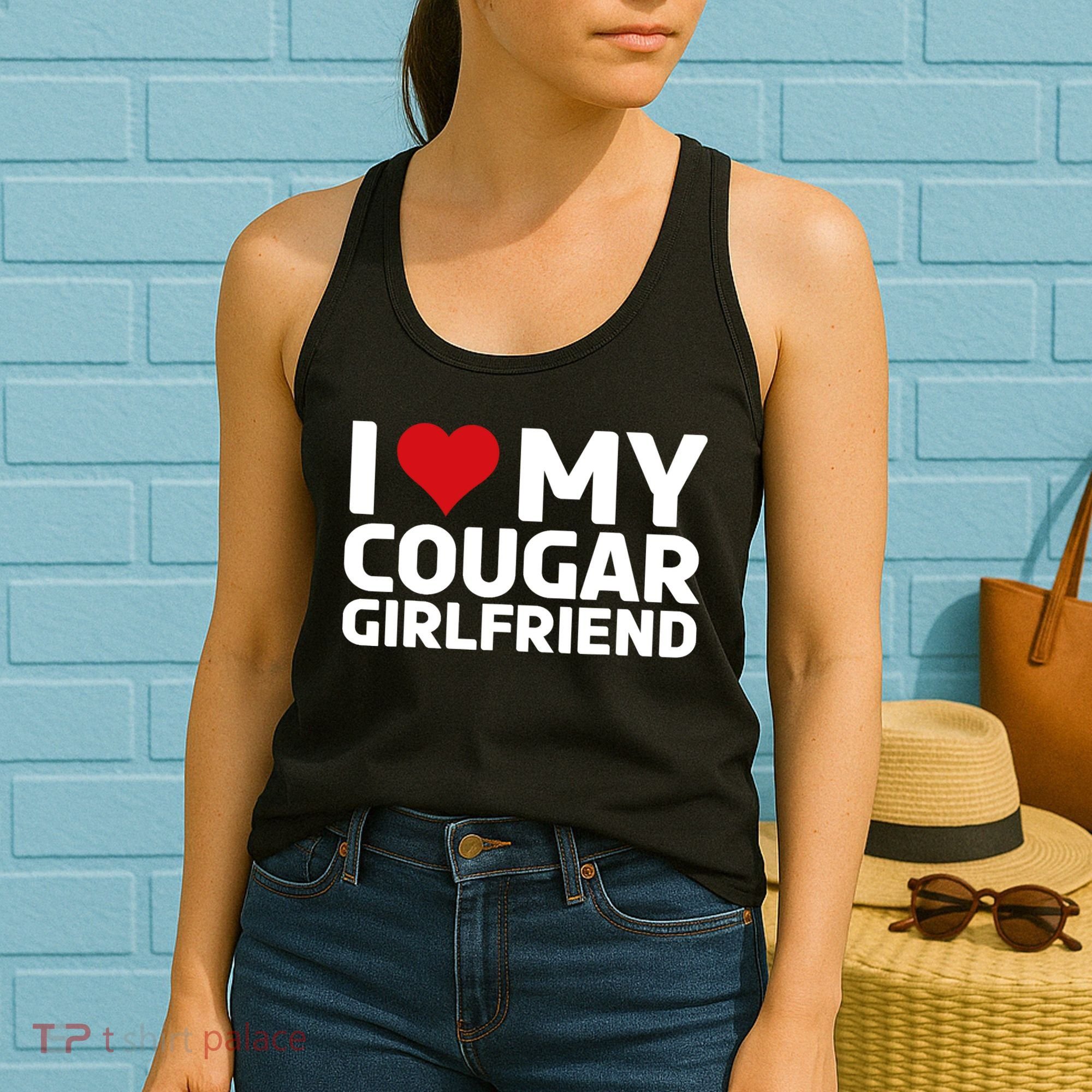 I Love My Cougar Girlfriend | I Heart My Cougar Girlfriend Women's Tank Top