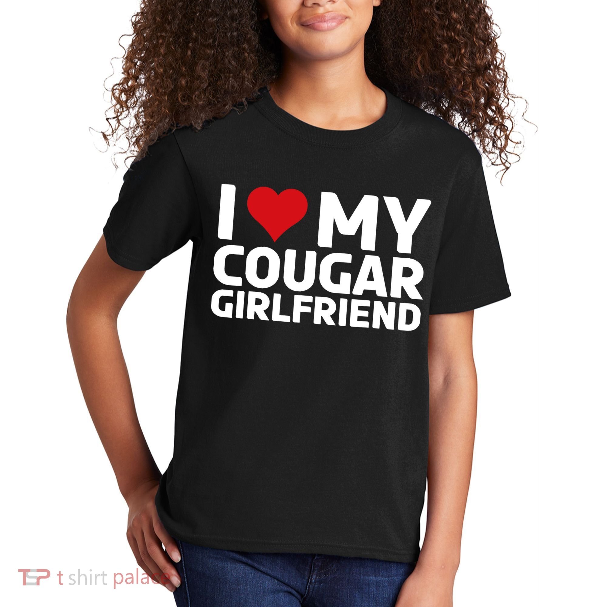 I Love My Cougar Girlfriend | I Heart My Cougar Girlfriend Kids T-Shirt