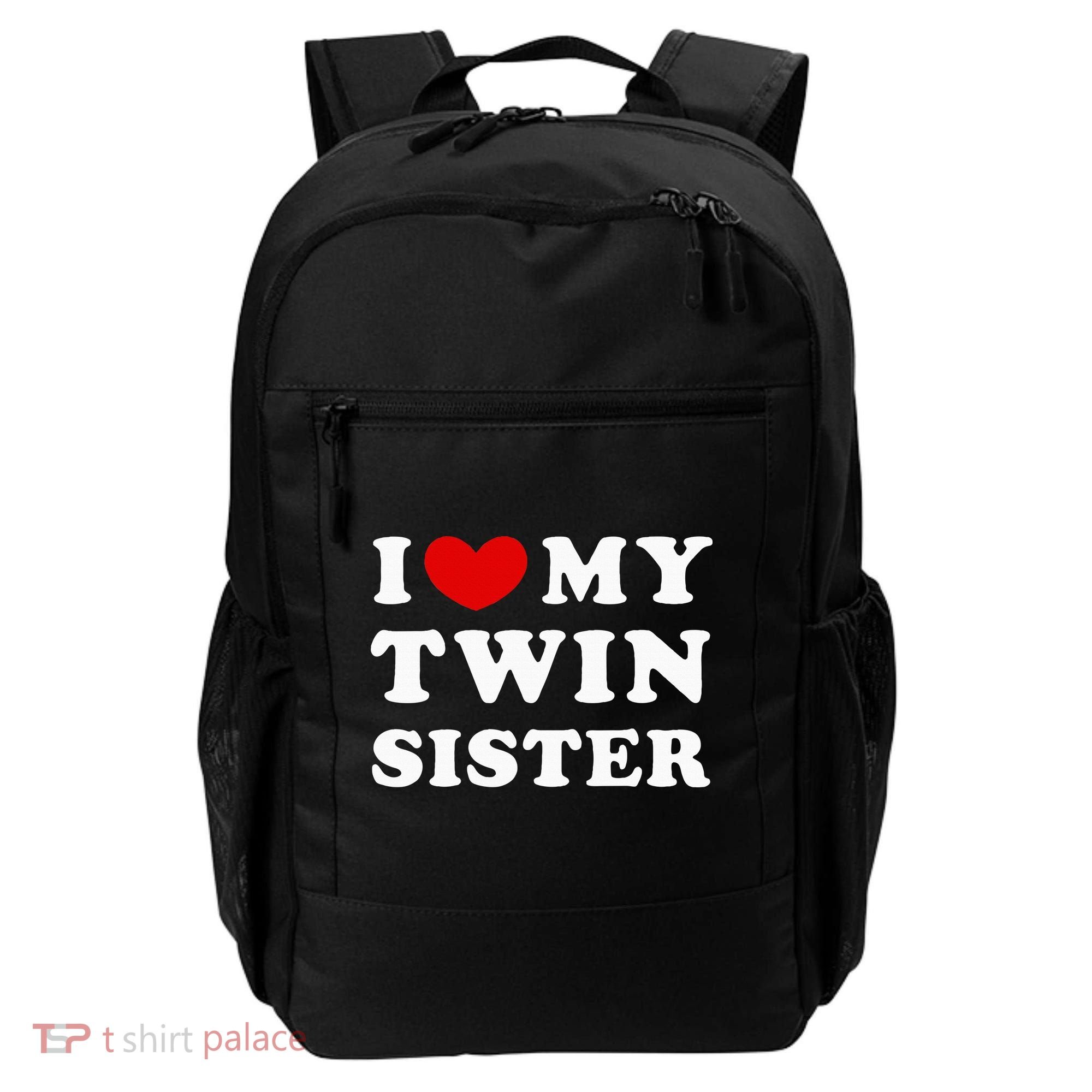 I Love My Twin Sister Backpack
