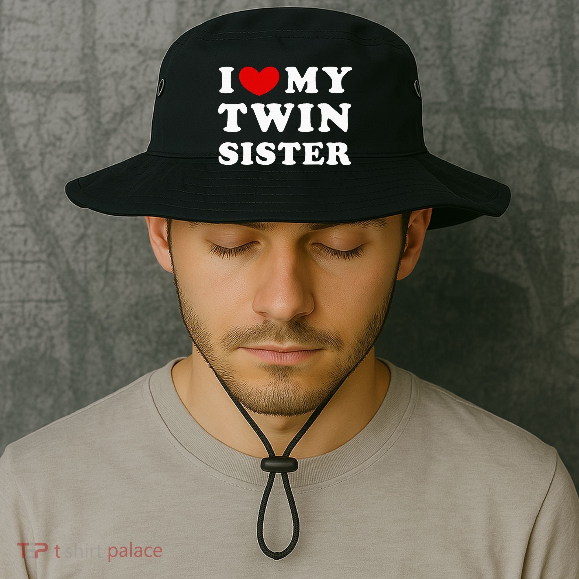 I Love My Twin Sister Bucket Hat