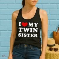 I Love My Twin Sister Women's Tank Top thumb 2