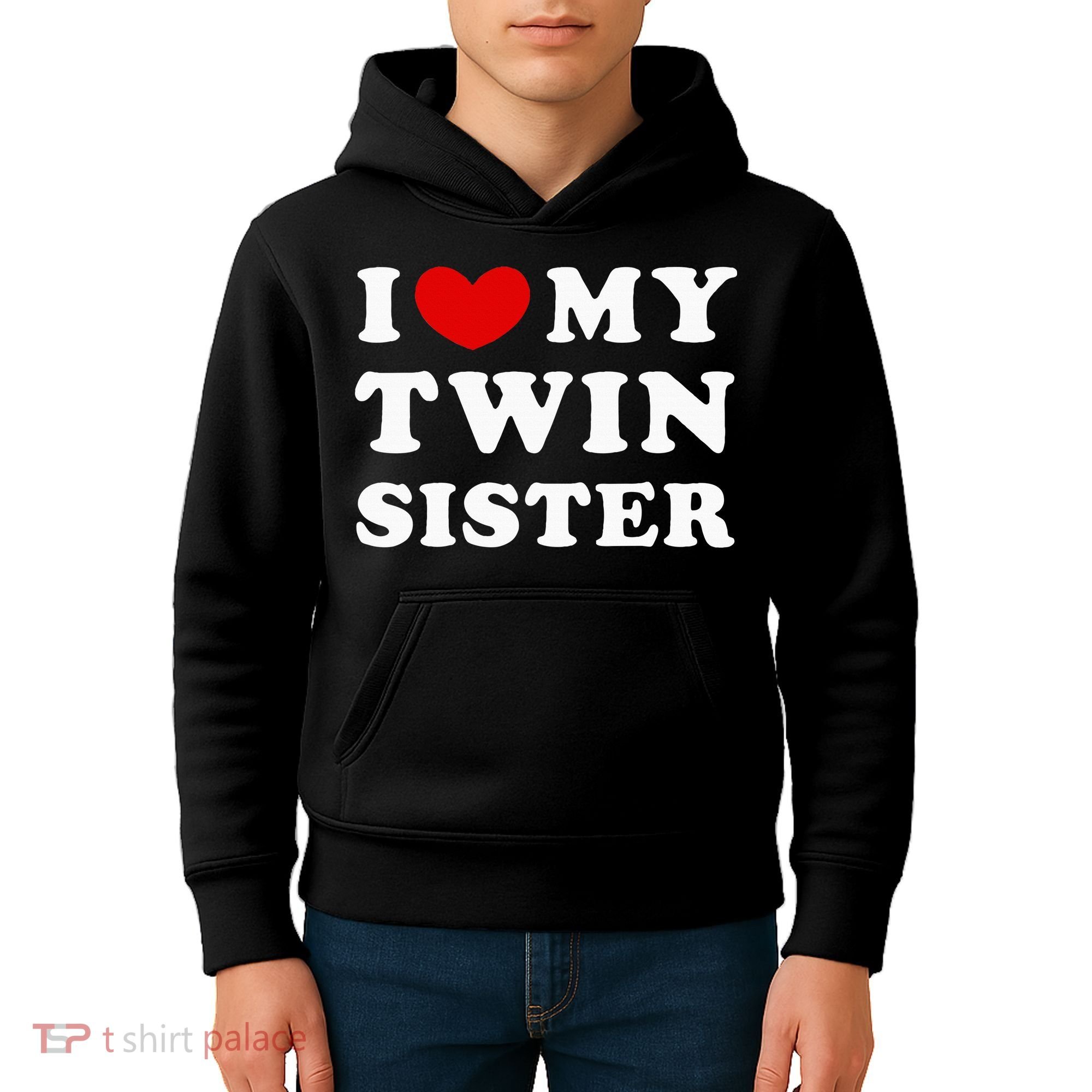 I Love My Twin Sister Kids Hoodie