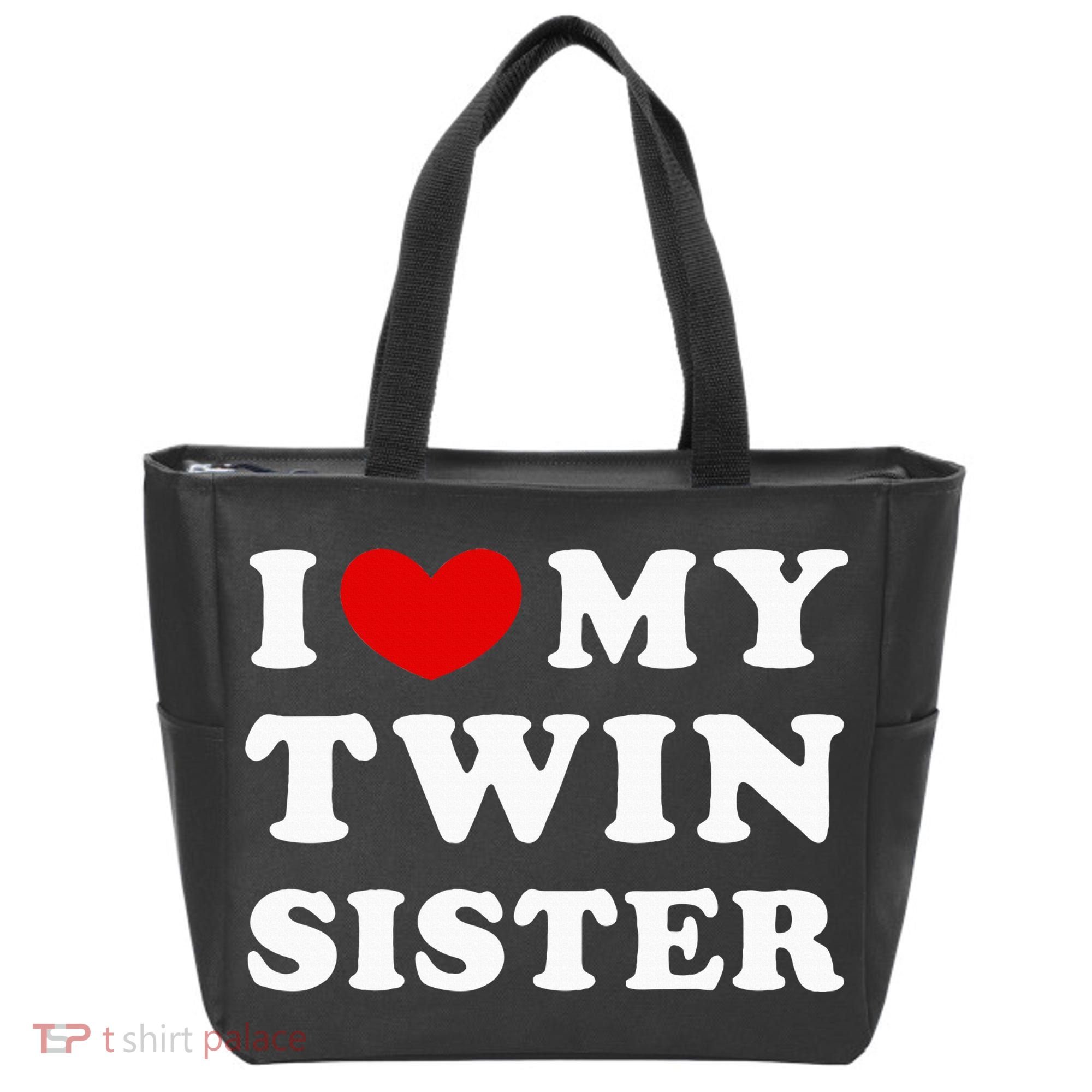 I Love My Twin Sister Tote Bag