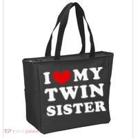 I Love My Twin Sister Tote Bag thumb 2