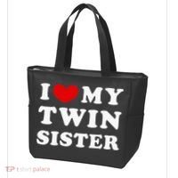 I Love My Twin Sister Tote Bag thumb 3