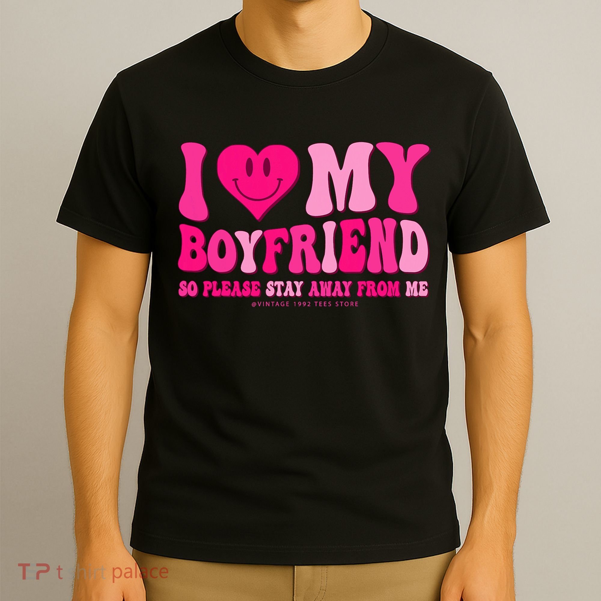 I Love My Boyfriend Valentines Day I Heart My Boyfriend Bf T-Shirt