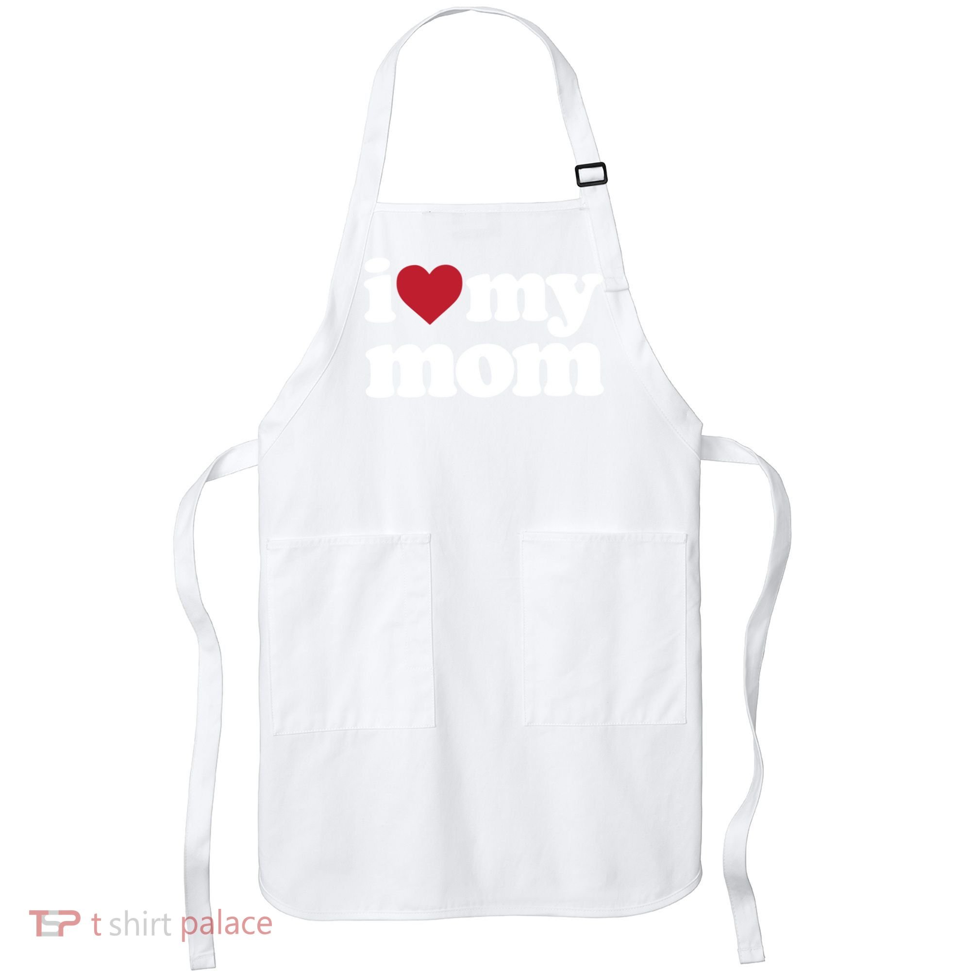 I Love My Mom Gift Apron