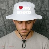 I Love My Mom Gift Bucket Hat thumb 2