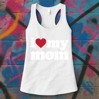 I Love My Mom Gift Women's Tank Top thumb 3