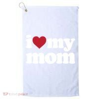 I Love My Mom Gift Golf Towel thumb 0