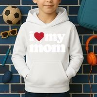 I Love My Mom Gift Kids Hoodie thumb 2