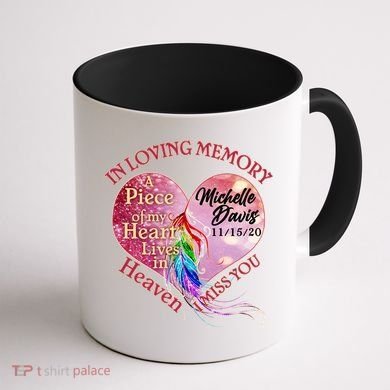 In Loving Memory Tribute Custom Rip Personalized Family Coffee Mug back