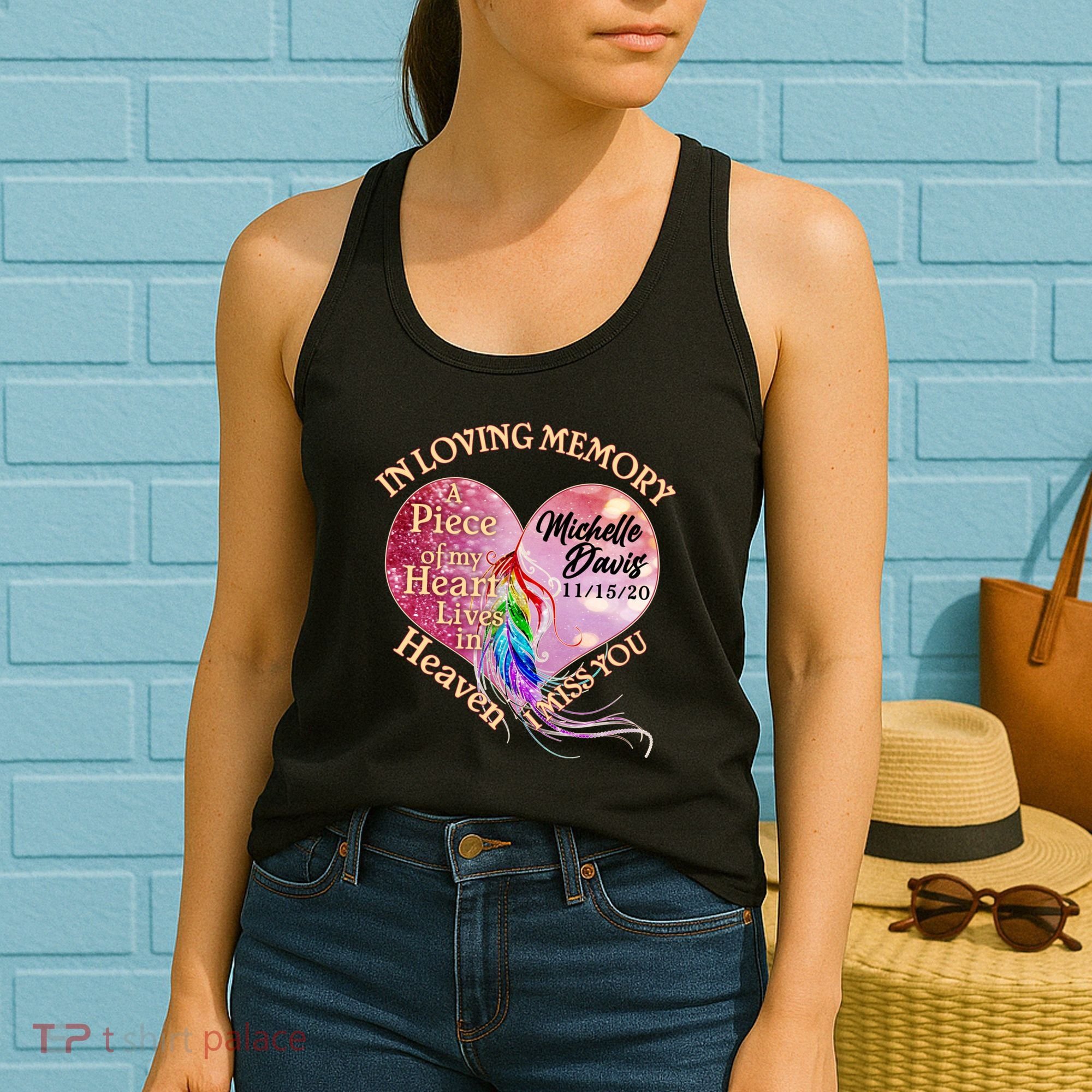 In Loving Memory Tribute Custom Rip Personalized Family Women's Tank Top