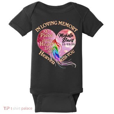 In Loving Memory Tribute Custom Rip Personalized Family Baby Bodysuit
