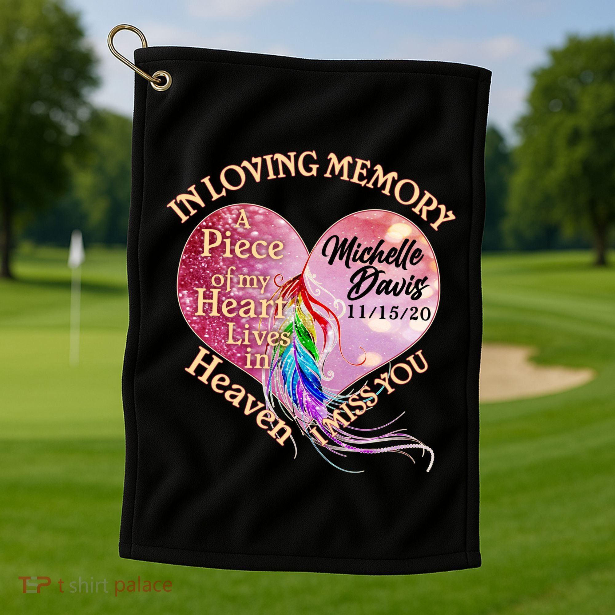In Loving Memory Tribute Custom Rip Personalized Family Golf Towel