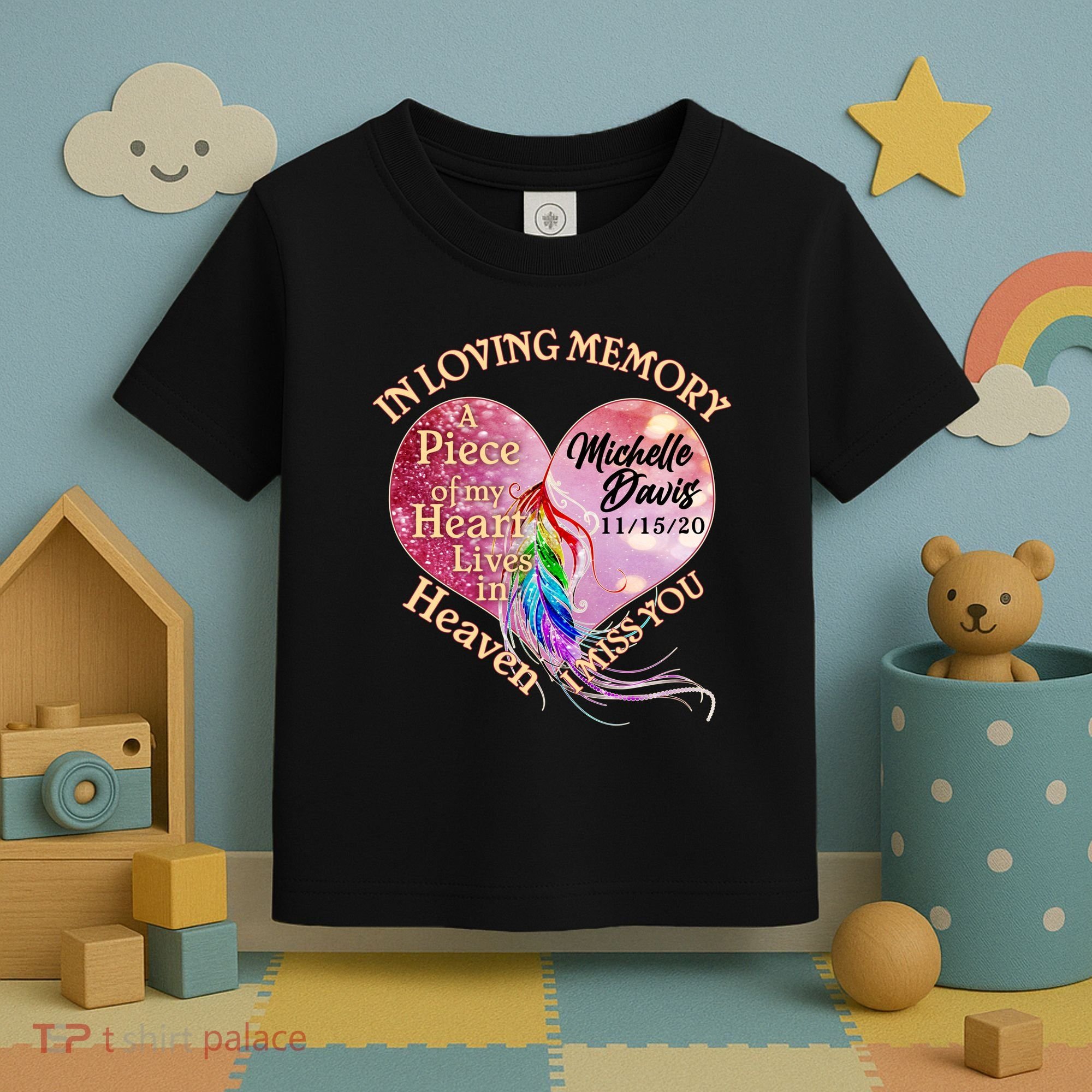 In Loving Memory Tribute Custom Rip Personalized Family Toddler T-Shirt