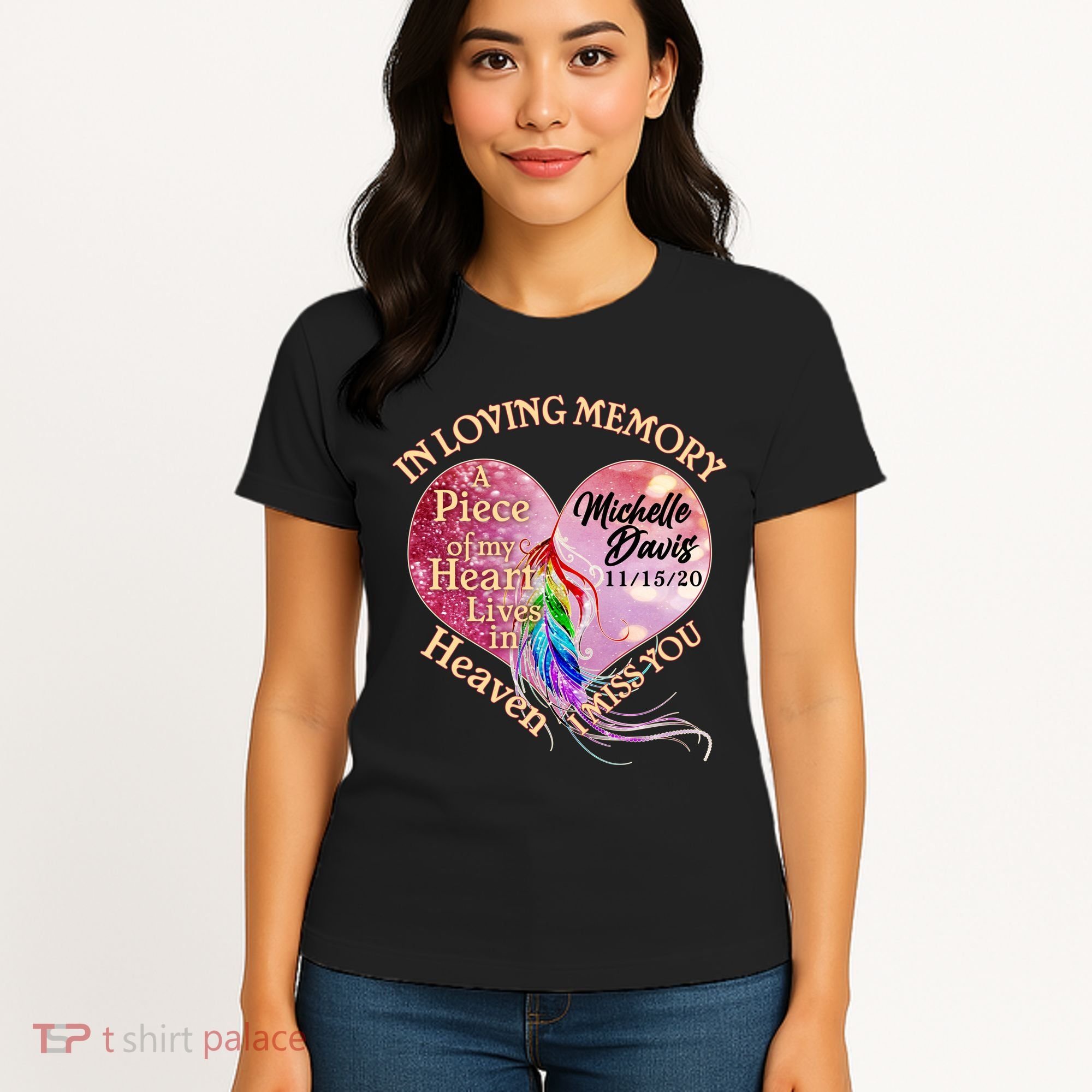 In Loving Memory Tribute Custom Rip Personalized Family Women's T-Shirt