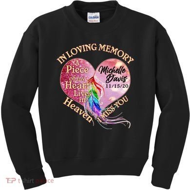 In Loving Memory Tribute Custom Rip Personalized Family Kids Sweatshirt