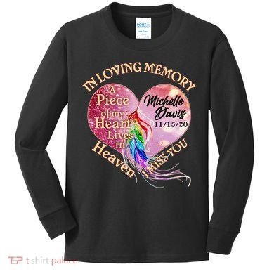 In Loving Memory Tribute Custom Rip Personalized Family Kids Long Sleeve Shirt