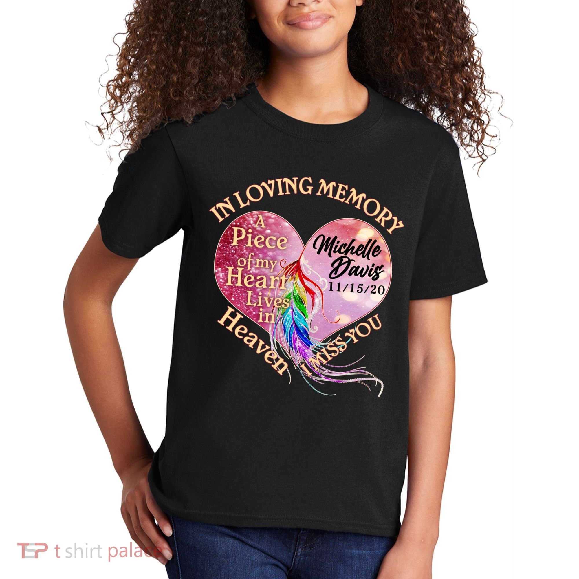 In Loving Memory Tribute Custom Rip Personalized Family Kids T-Shirt