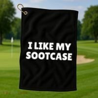 I Like My Suitcase I Like My Sootcase Funny Golf Towel thumb 1