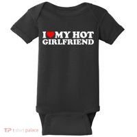 I Love My Hot Girlfriend Baby Bodysuit thumb 0