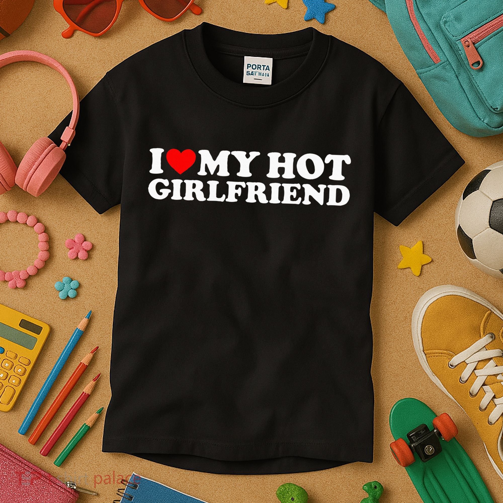 I Love My Hot Girlfriend Kids T-Shirt