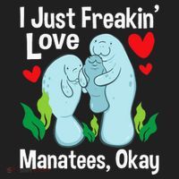 I Love Manatees Manatee Lover Zookeeper Marine Biologist Women's Sweatshirt thumb 2