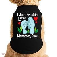 I Love Manatees Manatee Lover Zookeeper Marine Biologist Doggie Tank thumb 0
