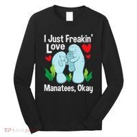 I Love Manatees Manatee Lover Zookeeper Marine Biologist Long Sleeve Shirt thumb 0