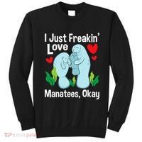 I Love Manatees Manatee Lover Zookeeper Marine Biologist Sweatshirt thumb 0