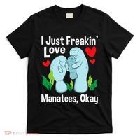 I Love Manatees Manatee Lover Zookeeper Marine Biologist T-Shirt thumb 0