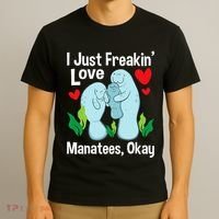 I Love Manatees Manatee Lover Zookeeper Marine Biologist T-Shirt thumb 3