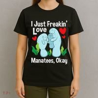 I Love Manatees Manatee Lover Zookeeper Marine Biologist T-Shirt thumb 4