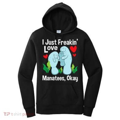 I Love Manatees Manatee Lover Zookeeper Marine Biologist Women's Hoodie