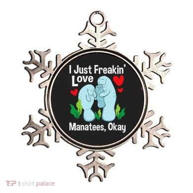 I Love Manatees Manatee Lover Zookeeper Marine Biologist Ornament