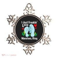I Love Manatees Manatee Lover Zookeeper Marine Biologist Ornament thumb 0