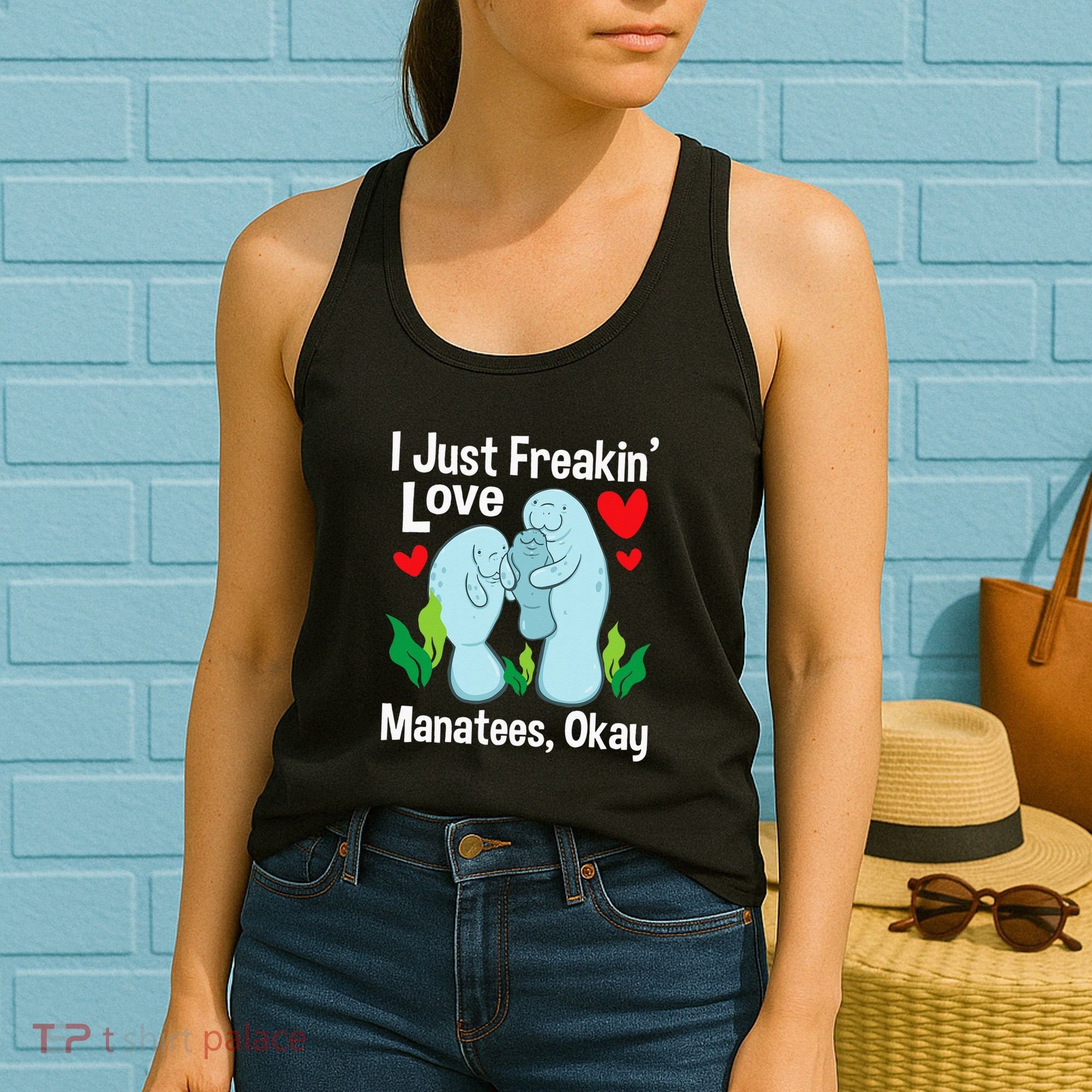 I Love Manatees Manatee Lover Zookeeper Marine Biologist Women's Tank Top